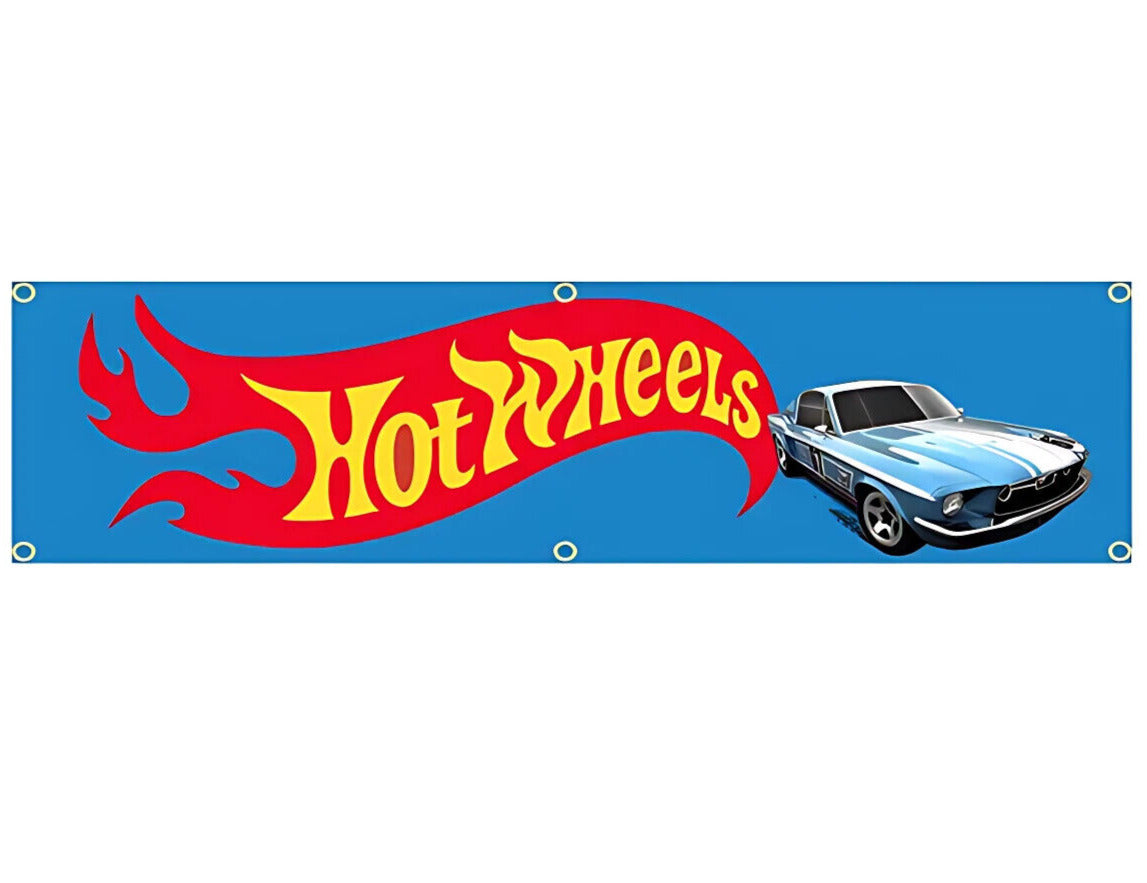 Hot Wheels Flag Banner 17.7" x 70" NEW! Home & Garden:Yard, Garden & Outdoor Living:Décor:Flags Cozy Home Treasures